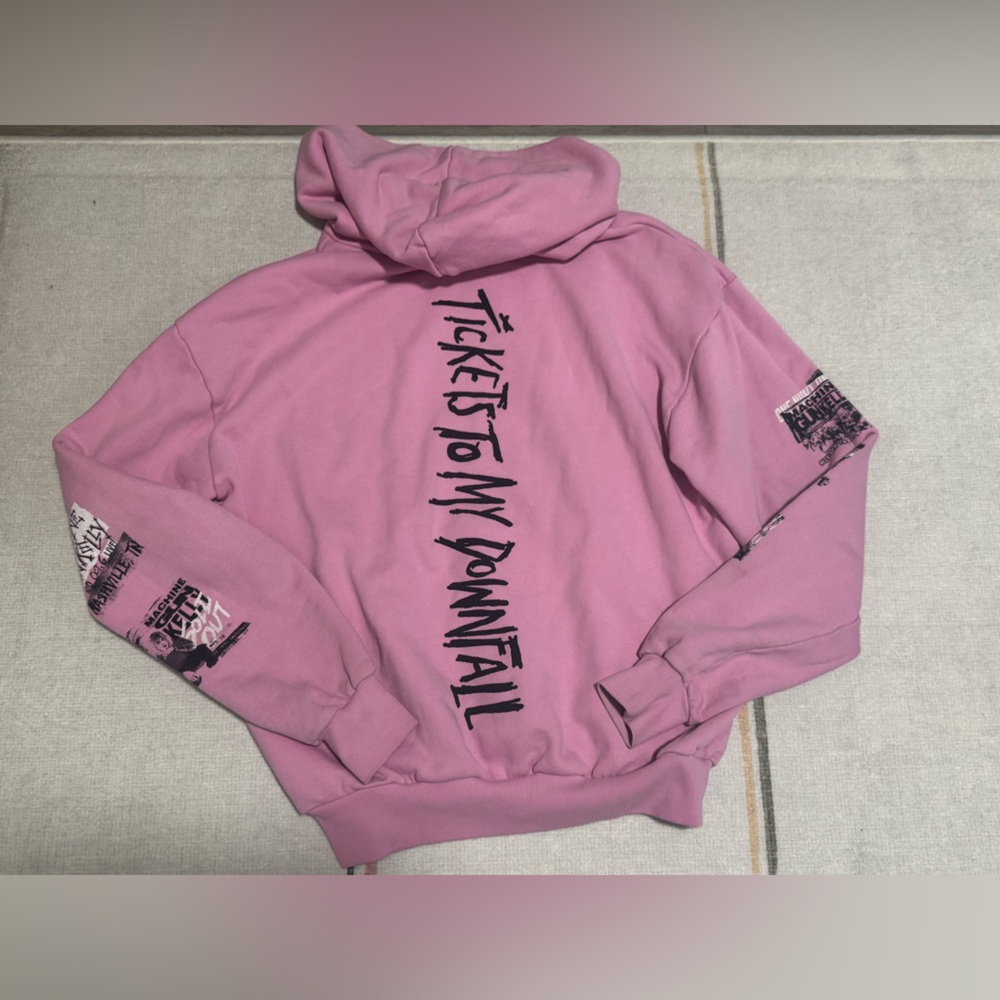 MGK TICKETS TO MY DOWNFALL PINK HOODIE - Picture 2 of 4